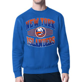 NHL Royal New York Islanders Starter Team Grit Graphic Fleece Pullover Sweatshirt