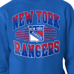 NHL Blue New York Rangers Starter Team Grit Graphic Fleece Pullover Sweatshirt