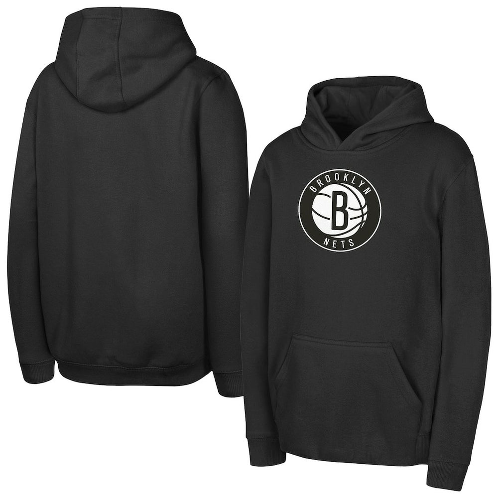 NBA Brooklyn Nets Outerstuff Youth Logo Fleece Hoodie