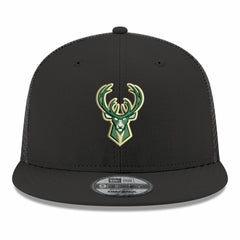 NBA Milwaukee Bucks Core Logo Meshback 9FIFTY Snapback Hat