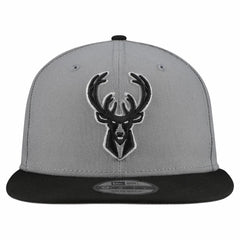 NBA Milwaukee Bucks Core Logo Storm Gray Two-Tone 9FIFTY Snapback Hat
