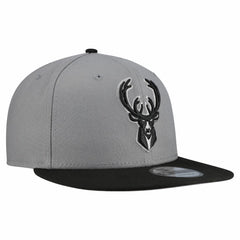 NBA Milwaukee Bucks Core Logo Storm Gray Two-Tone 9FIFTY Snapback Hat