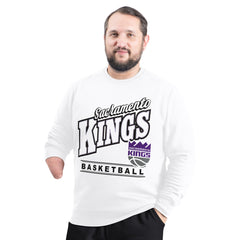 NBA Sacramento Kings G-III Sports by Carl Banks Adaptive Headliner Fleece Crewneck Sweatshirt