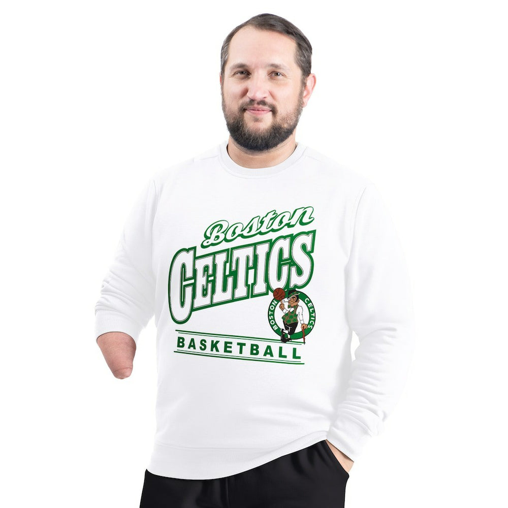 NBA Boston Celtics G-III Sports by Carl Banks Adaptive Headliner Fleece Crewneck Sweatshirt