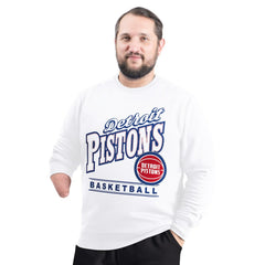 NBA Detroit Pistons G-III Sports by Carl Banks Adaptive Headliner Fleece Crewneck Sweatshirt sale