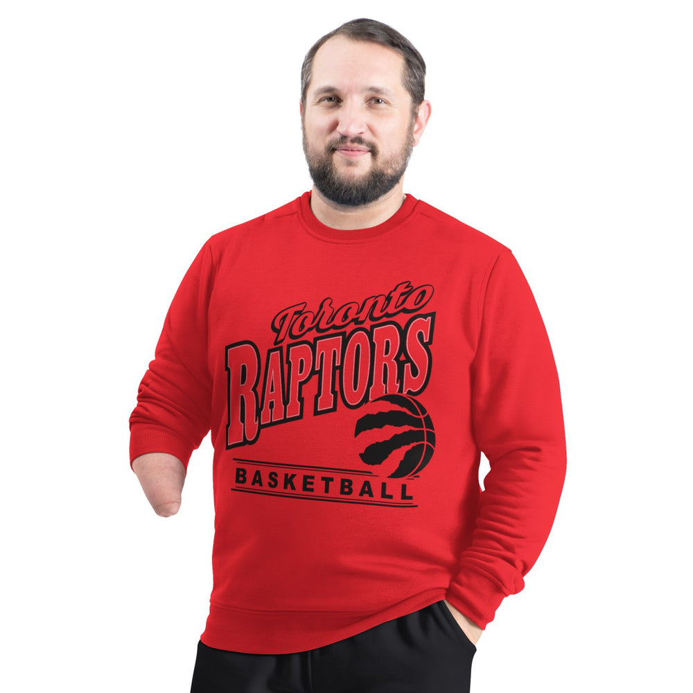 NBA Toronto Raptors G-III Sports by Carl Banks Adaptive Headliner Fleece Crewneck Sweatshirt