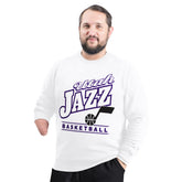 NBA Utah Jazz G-III Sports by Carl Banks Adaptive Headliner Fleece Crewneck Sweatshirt