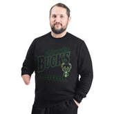 NBA Milwaukee Bucks G-III Sports by Carl Banks Adaptive Headliner Fleece Crewneck Sweatshirt