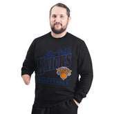 NBA New York Knicks G-III Sports by Carl Banks Adaptive Headliner Fleece Crewneck Sweatshirt
