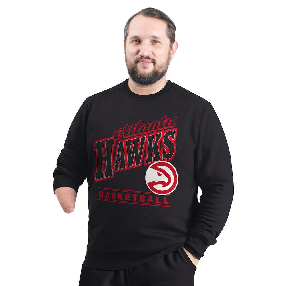 NBA Atlanta Hawks G-III Sports by Carl Banks Adaptive Headliner Fleece Crewneck Sweatshirt