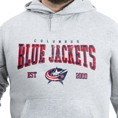 NHL Gray Columbus Blue Jackets G-III Sports by Carl Banks Adaptive Classic Team Spirit Fleece Hoodie