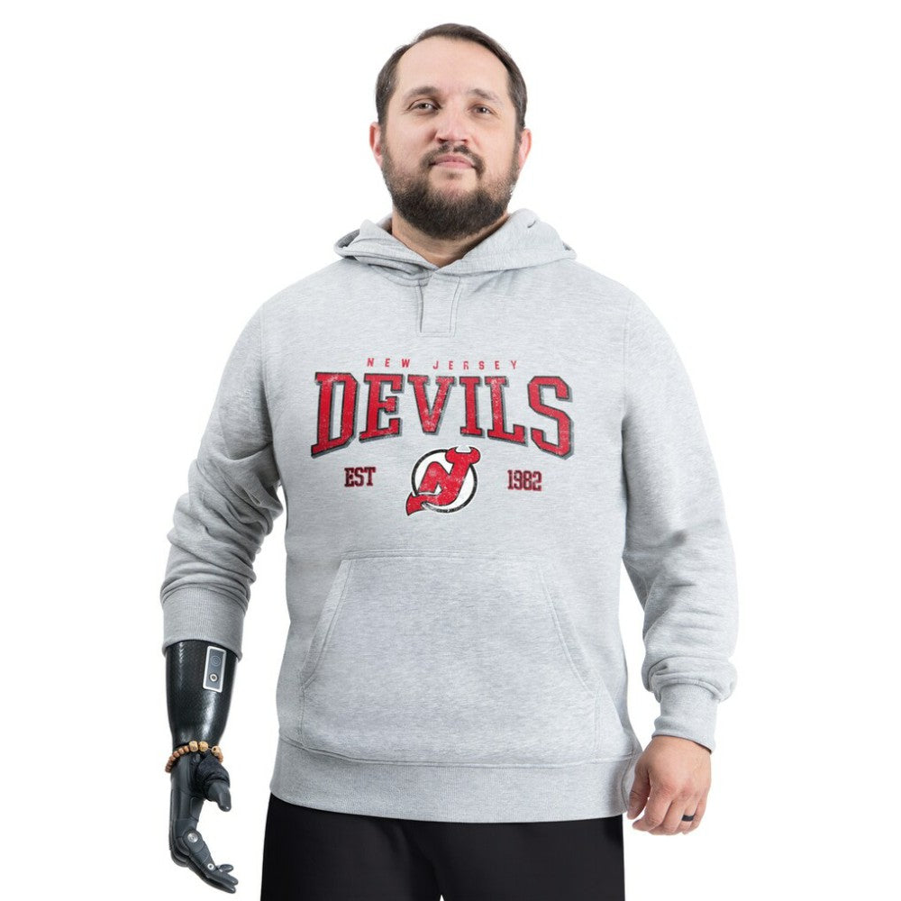 NHL Gray New Jersey Devils G-III Sports by Carl Banks Adaptive Classic Team Spirit Fleece Hoodie