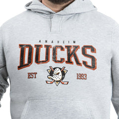 NHL Gray Anaheim Ducks G-III Sports by Carl Banks Adaptive Classic Team Spirit Fleece Hoodie