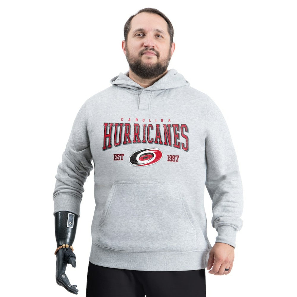 NHL Gray Carolina Hurricanes G-III Sports by Carl Banks Adaptive Classic Team Spirit Fleece Hoodie