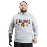 NHL Gray Chicago Blackhawks G-III Sports by Carl Banks Adaptive Classic Team Spirit Fleece Hoodie