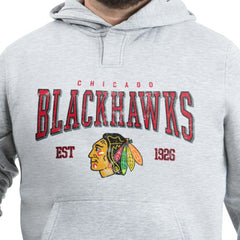 NHL Gray Chicago Blackhawks G-III Sports by Carl Banks Adaptive Classic Team Spirit Fleece Hoodie
