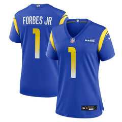 Emmanuel Forbes Jr. Women's Team Game Jersey - Los Angeles Rams