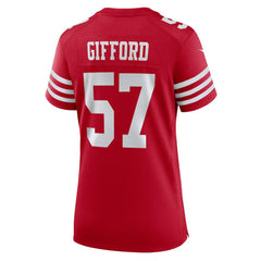 Luke Gifford Women's Team Game Jersey - San Francisco 49ers