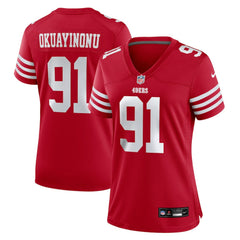 Sam Okuayinonu Women's Team Game Jersey - San Francisco 49ers
