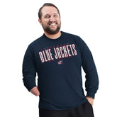 NHL Navy Columbus Blue Jackets G-III Sports by Carl Banks Adaptive Mesh Effect Long Sleeve T-Shirt