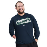 NHL Blue Vancouver Canucks G-III Sports by Carl Banks Adaptive Mesh Effect Long Sleeve T-Shirt