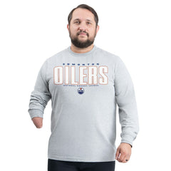 NHL Gray Edmonton Oilers G-III Sports by Carl Banks Adaptive Mesh Effect Long Sleeve T-Shirt