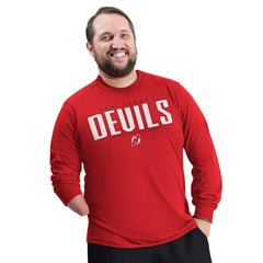 NHL Red New Jersey Devils G-III Sports by Carl Banks Adaptive Mesh Effect Long Sleeve T-Shirt
