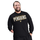 NHL Black Pittsburgh Penguins G-III Sports by Carl Banks Adaptive Mesh Effect Long Sleeve T-Shirt