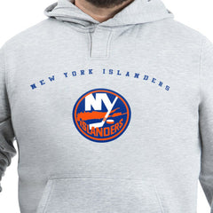 NHL Gray New York Islanders G-III Sports by Carl Banks Adaptive Classic Team Arc Fleece Hoodie