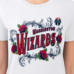 NBA Washington Wizards G-III 4Her by Carl Banks Women's Super-Slim Fit Lightweight Roses Crew Neck T-Shirt