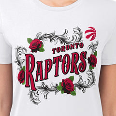 NBA Toronto Raptors G-III 4Her by Carl Banks Women's Super-Slim Fit Lightweight Roses Crew Neck T-Shirt