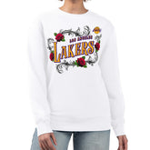 NBA Los Angeles Lakers G-III 4Her by Carl Banks Women's Roses Fleece Tri-Blend Sweatshirt