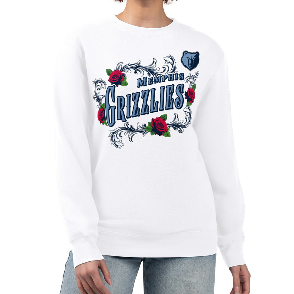 NBA Memphis Grizzlies G-III 4Her by Carl Banks Women's Roses Fleece Tri-Blend Sweatshirt