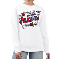 NBA New Orleans Pelicans G-III 4Her by Carl Banks Women's Roses Fleece Tri-Blend Sweatshirt