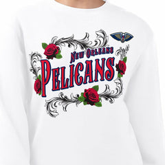 NBA New Orleans Pelicans G-III 4Her by Carl Banks Women's Roses Fleece Tri-Blend Sweatshirt