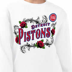 NBA Detroit Pistons G-III 4Her by Carl Banks Women's Roses Fleece Tri-Blend Sweatshirt sale
