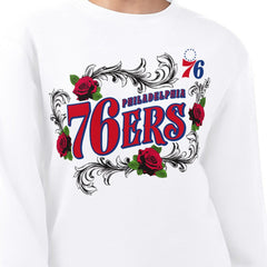 NBA Philadelphia 76ers G-III 4Her by Carl Banks Women's Roses Fleece Tri-Blend Sweatshirt