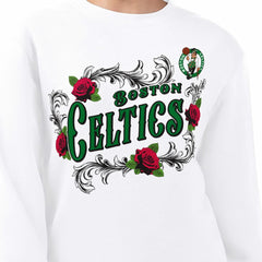 NBA Boston Celtics G-III 4Her by Carl Banks Women's Roses Fleece Tri-Blend Sweatshirt