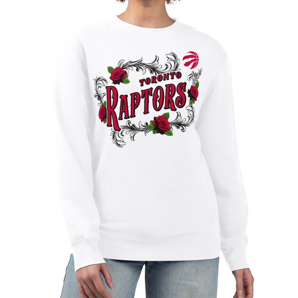 NBA Toronto Raptors G-III 4Her by Carl Banks Women's Roses Fleece Tri-Blend Sweatshirt