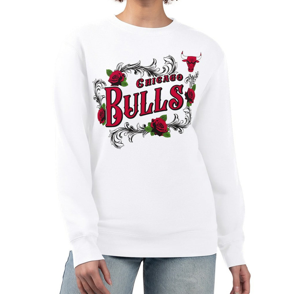 NBA Chicago Bulls G-III 4Her by Carl Banks Women's Roses Fleece Tri-Blend Sweatshirt sale