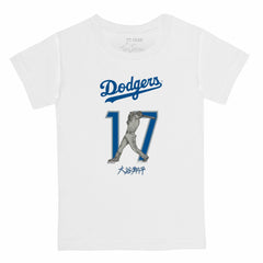 MLB Shohei Ohtani Los Angeles Dodgers Tiny Turnip Youth Kanji Batting Graphic T-Shirt