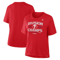 MLB Philadelphia Phillies Fanatics Women's 2025 NL East Division Champions Locker Room Plus Size T-Shirt