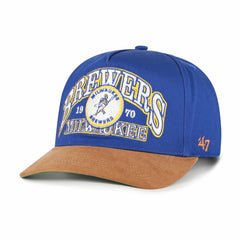 MLB Milwaukee Brewers '47 Cooperstown Break Wood Suede Hitch Adjustable Hat