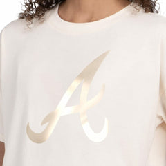 MLB Atlanta Braves Starter Women's Pastels Boxy Cropped T-Shirt