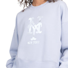 MLB New York Mets Starter Women's Pastels Boxy Fleece Sweatshirt