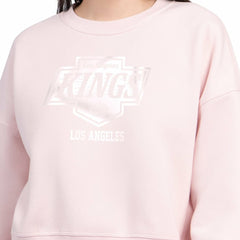NHL Pink Los Angeles Kings Starter Women's Boxy Cropped Sweatshirt