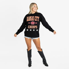 Gameday Couture Women's Oversized Everyday Star Long Sleeve T-Shirt - Kansas City Chiefs