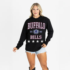 Gameday Couture Women's Oversized Everyday Star Long Sleeve T-Shirt - Buffalo Bills
