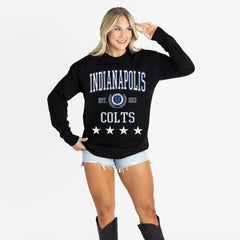 Gameday Couture Women's Oversized Everyday Star Long Sleeve T-Shirt - Indianapolis Colts