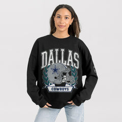 Gameday Couture Women's Oversized Victory Lane Black Label Premium Fleece Sweatshirt - Dallas Cowboys